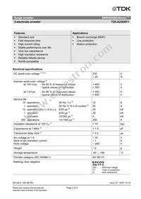 B88069X8630B502 Datasheet Page 2