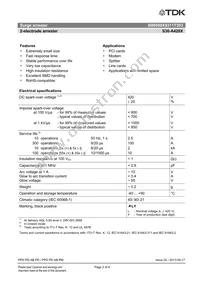 B88069X9311T203 Datasheet Page 2