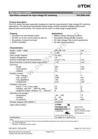 B88269X1070C011 Datasheet Page 2