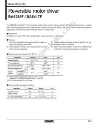 BA6289F-E2 Datasheet Cover