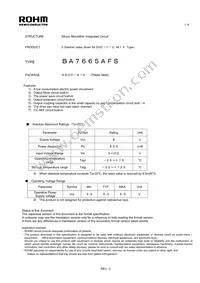 BA7665AFS-E2 Datasheet Cover