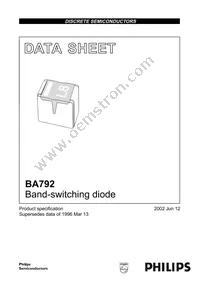 BA792 Datasheet Cover