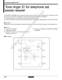 BA8206F-E2 Datasheet Cover