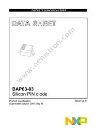 BAP63-03 Datasheet Cover