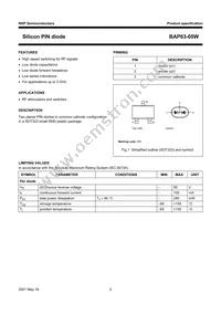 BAP63-05W Datasheet Page 2