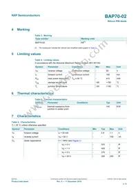 BAP70-02 Datasheet Page 2