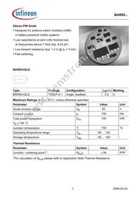 BAR 95-02LS E6327 Datasheet Cover