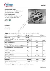 BAS 52-02V E6433 Datasheet Cover