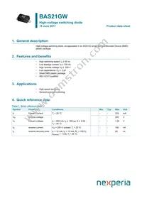 BAS21GWX Datasheet Cover