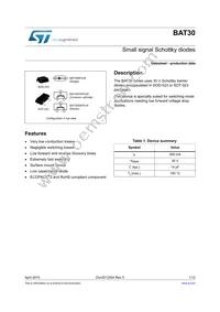 BAT30WFILM Datasheet Cover