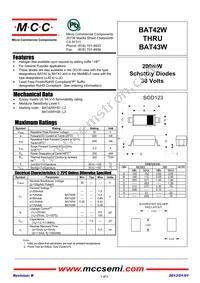BAT43W-TP Datasheet Cover