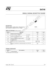 BAT46 Datasheet Cover