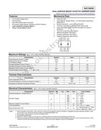 BAT54DW-7 Datasheet Cover