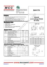 BAV170-TP Datasheet Cover