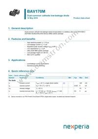 BAV170MYL Datasheet Cover