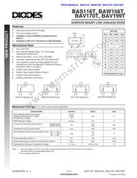 BAV199T-7 Datasheet Cover