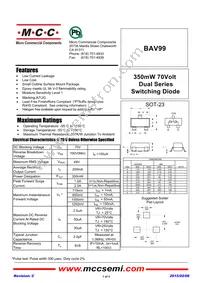 BAV99-TP Datasheet Cover