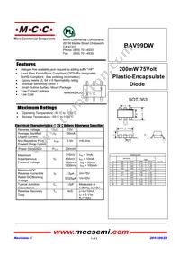 BAV99DW-TP Datasheet Cover