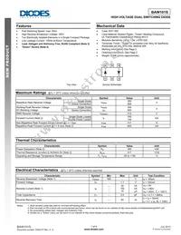 BAW101S-7 Datasheet Cover