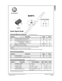 BAW74-D87Z Datasheet Cover