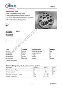 BBY5102VH6327XTSA1 Datasheet Cover