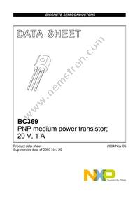 BC369 Datasheet Cover