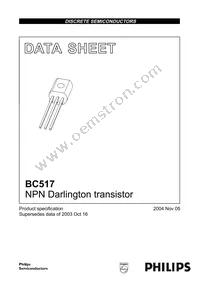 BC517 Datasheet Cover