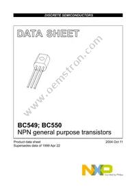 BC549C Datasheet Cover