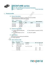 BC847CMB Datasheet Cover