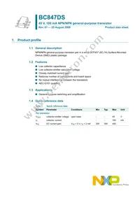 BC847DS Datasheet Page 2