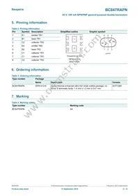 BC847RAPNZ Datasheet Page 2