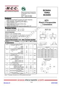 BC849B-TP Datasheet Cover