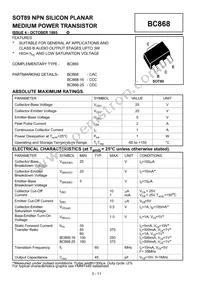 BC868TA Datasheet Cover