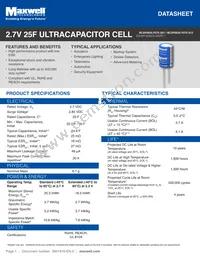 BCAP0025 P270 S01 Datasheet Cover