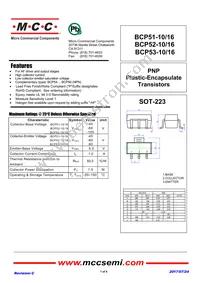 BCP51-16-TP Datasheet Cover