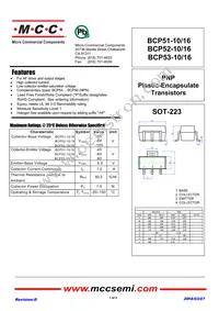 BCP53-10-TP Datasheet Cover