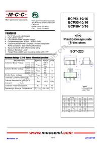 BCP54-16-TP Datasheet Cover