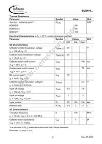 BCR 101T E6327 Datasheet Page 2