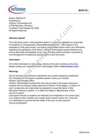 BCR 116T E6327 Datasheet Page 17