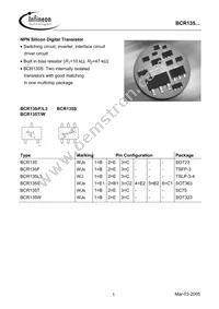 BCR 135T E6327 Datasheet Cover