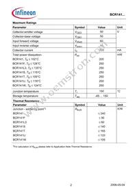 BCR 141T E6327 Datasheet Page 2