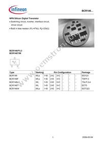 BCR 146T E6327 Datasheet Cover