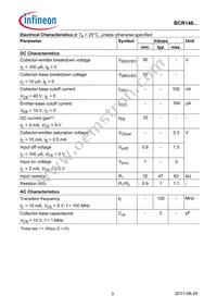 BCR 148S H6827 Datasheet Page 3