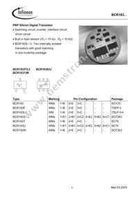 BCR 183T E6327 Datasheet Cover