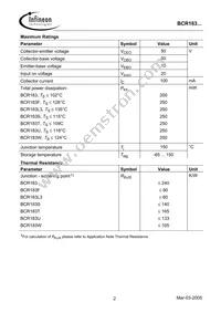 BCR 183T E6327 Datasheet Page 2