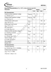 BCR 183T E6327 Datasheet Page 3