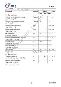 BCR 191T E6327 Datasheet Page 3