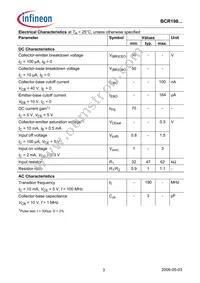 BCR 198T E6327 Datasheet Page 3