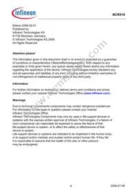 BCR 519 E6327 Datasheet Page 6