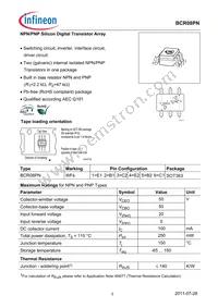 BCR08PNE6327BTSA1 Datasheet Cover